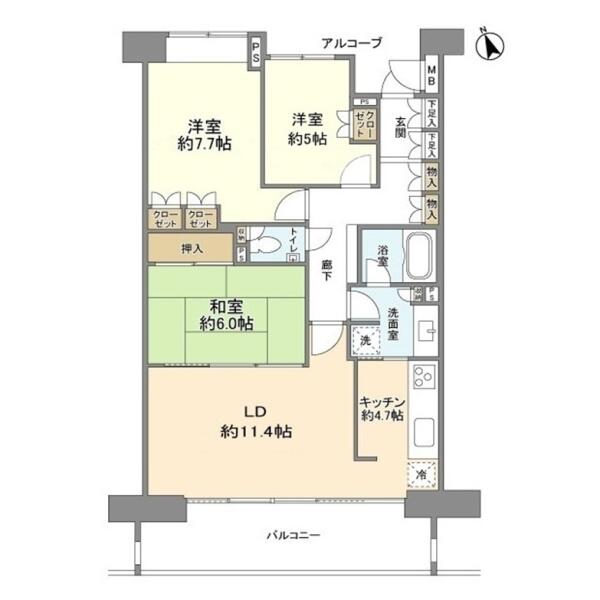 グローリオ小石川安藤坂間取り図