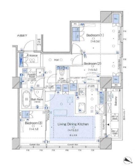 ブランズタワー文京小日向間取り図