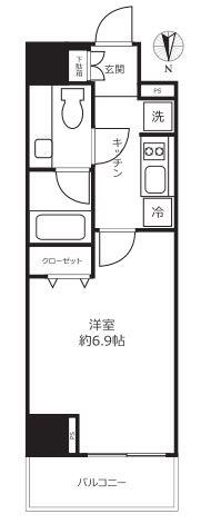 文京春日プラッツ 302号室 間取り図