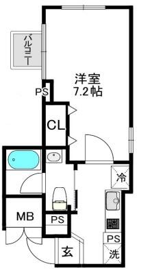 カスティーロ白山 403号室 間取り図