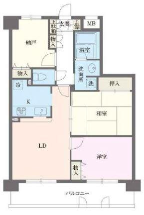 本駒込Kマンション 802号室 間取り図