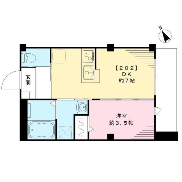 ラシーネ西片 202号室 間取り図