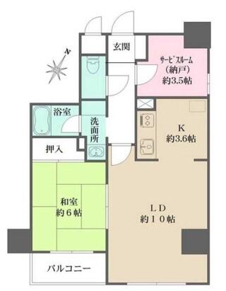 ウィスターリア本駒込 203号室 間取り図