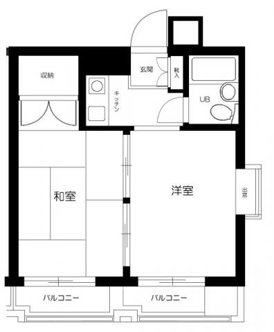 ペガサスマンション白山 405号室 間取り図