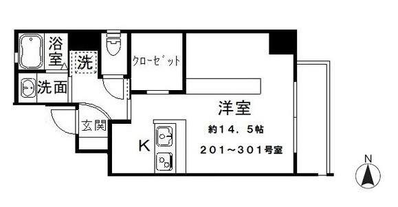 樂しそう本郷 201号室 間取り図