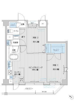 レジデンスゆたて間取り図