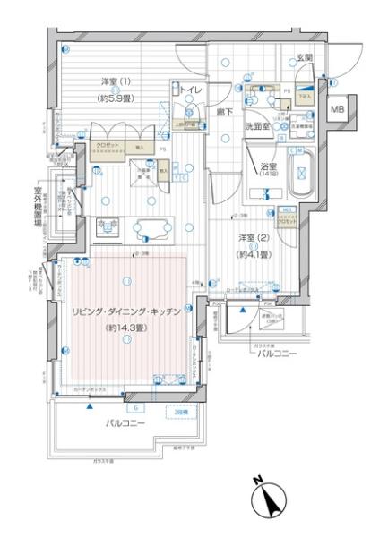 ザ・レジデンス駒込染井間取り図