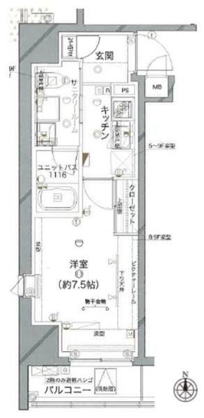 グランドコンシェルジュ神楽坂α間取り図