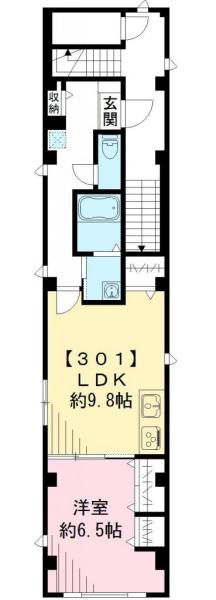 ミカ・リアン御茶ノ水 301号室 間取り図