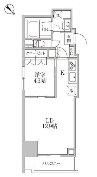 レジディア文京本郷III間取り図