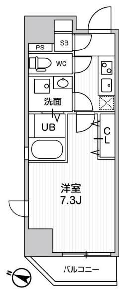 江戸川橋ステーションレジデンス 701号室 間取り図