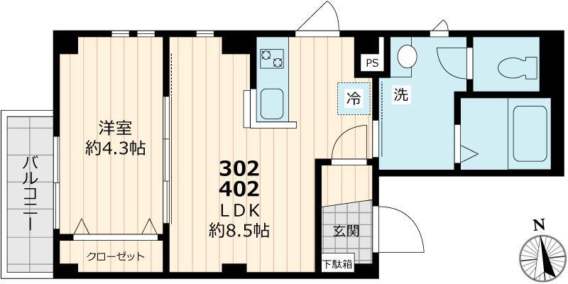 カサ・ベラルーチェ御茶ノ水間取り図