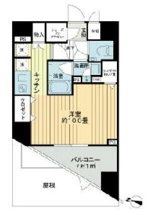 デュオヴェール飯田橋 205号室 間取り図