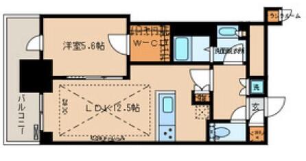 文京 GARDEN THE SOUTH 1304号室 間取り図