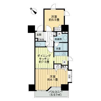 ライオンズマンション小石川シティ間取り図