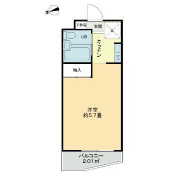 スカイコート後楽園第3 205号室 間取り図