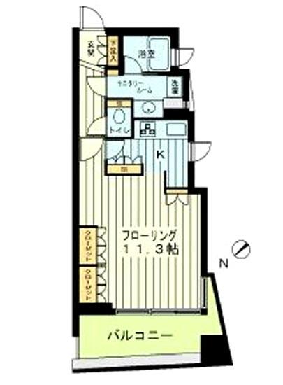 アクシルコート御茶ノ水 404号室 間取り図