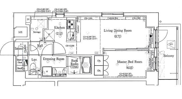 ガリシアグランデ江戸川橋間取り図