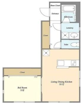 アブソルート白山 303号室 間取り図