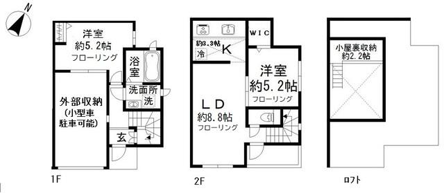 コートヒル白山 B号室 間取り図