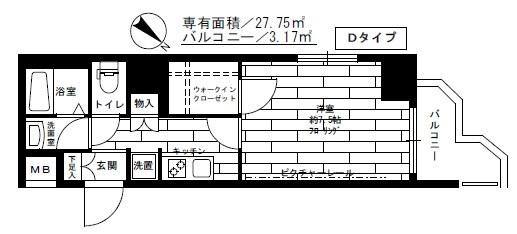 ステージファーストお茶の水女子大前間取り図