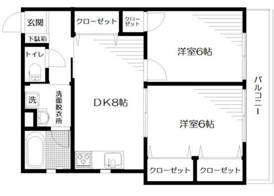 サンピア白山 207号室 間取り図