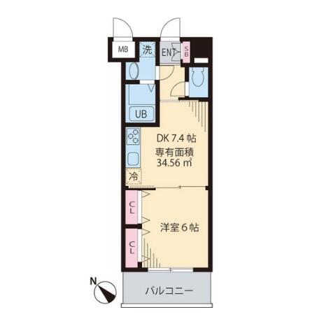 ルーチェ茗荷谷 405号室 間取り図