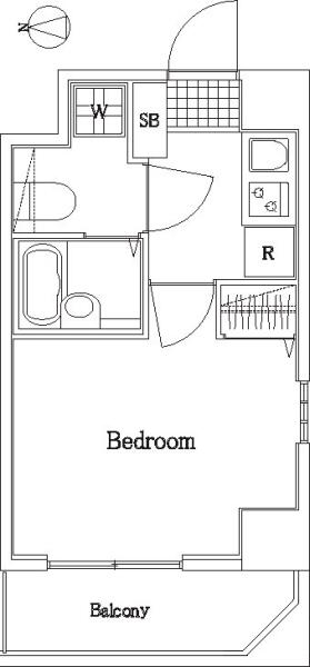 クレアシオン後楽園 202号室 間取り図