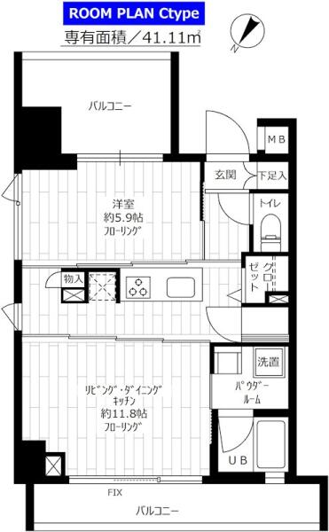 ステージファースト東大前 604号室 間取り図