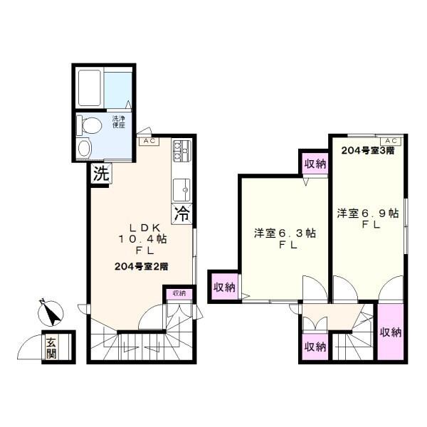 チャルテ湯島間取り図