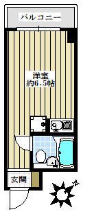 パレ・ドール本郷 5F 間取り図