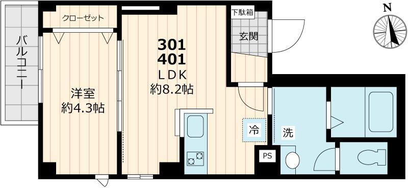 カサ・ベラルーチェ御茶ノ水間取り図