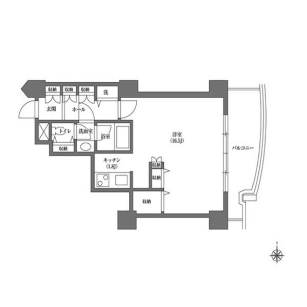 文京グリーンコートビュータワー本駒込A棟 A1303号室 間取り図