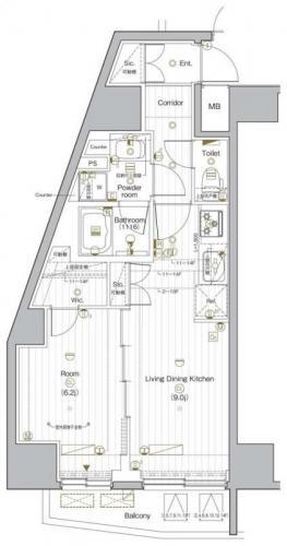 PREMIUM CUBE G 後楽園（プレミアムキューブG後楽園）間取り図