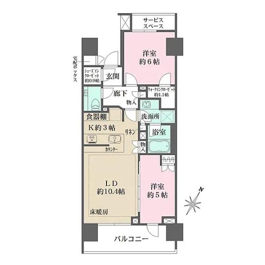 ザ・パークハウス文京千石一丁目間取り図