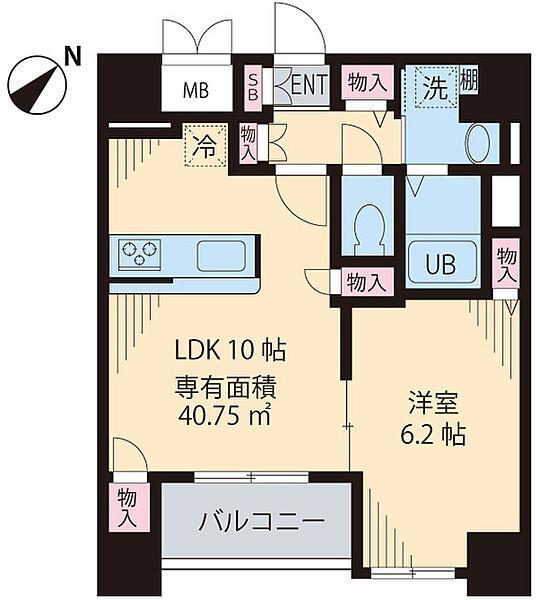 N・Y根津八重垣 901号室 間取り図