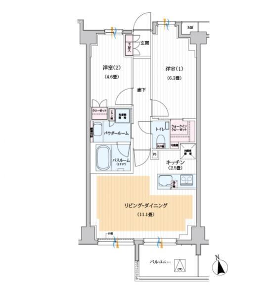 パレステージ文京江戸川橋間取り図