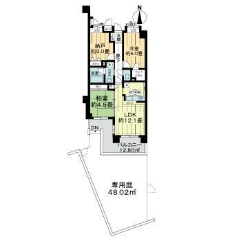 ライオンズガーデンヒルズ白山 105号室 間取り図