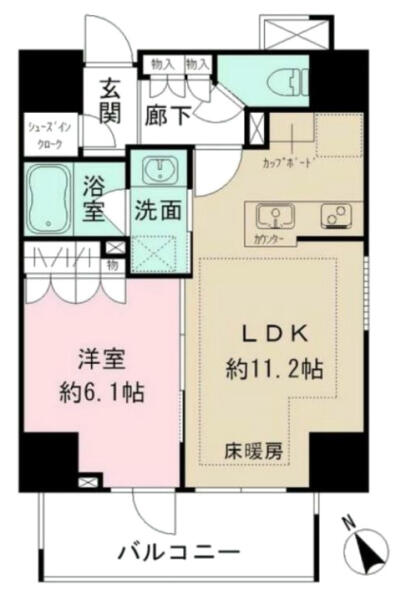 ザ・パークハウスアーバンス文京小石川間取り図