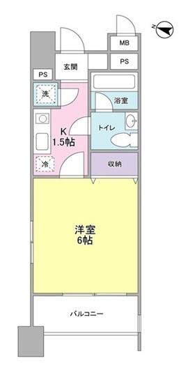 ロネスタR文京護国寺 505号室 間取り図