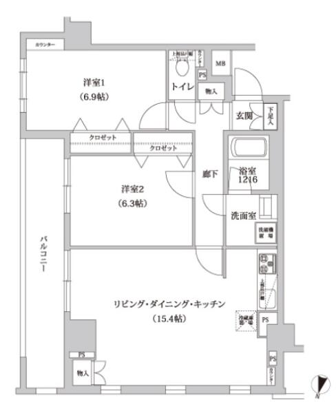 ドミール青柳間取り図