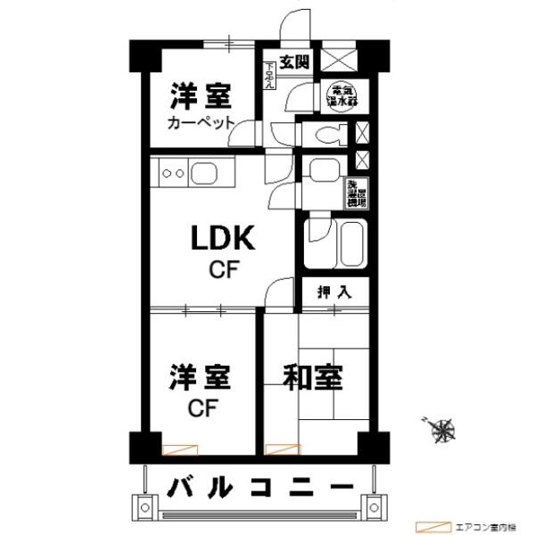 ライオンズマンション白山間取り図