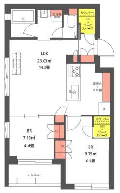 Nifit KOISHIKAWA（ニフィットコイシカワ） 202号室 間取り図