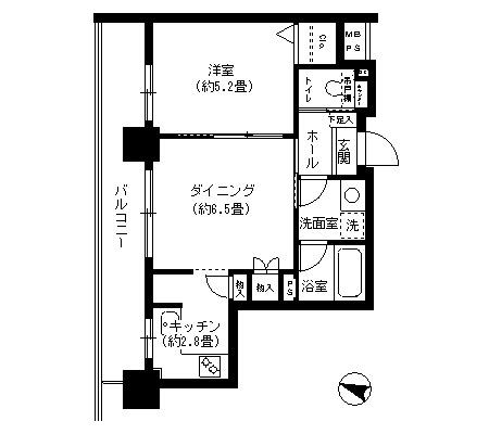 クリオ文京小石川 506号室 間取り図