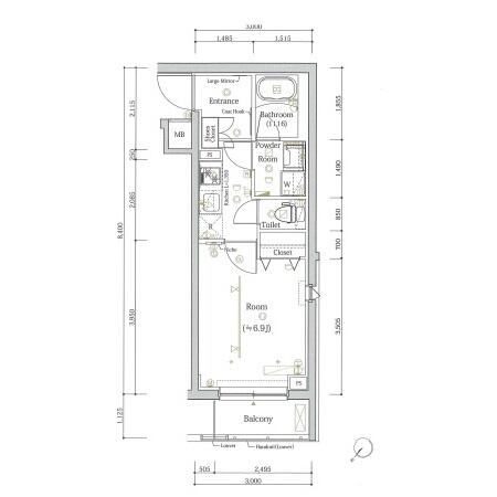 スカイコートルアナ文京本駒込間取り図