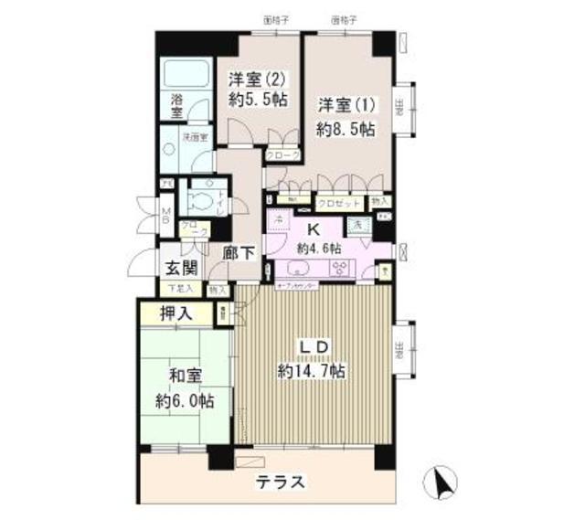 フラット曙町’89間取り図