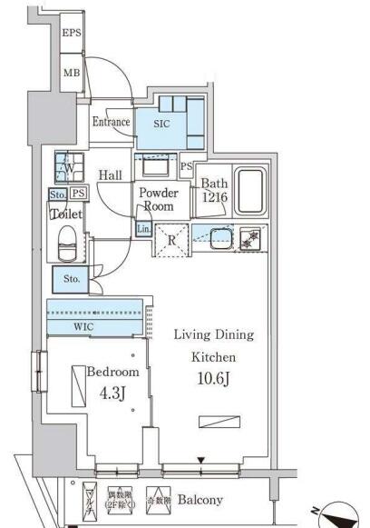 パークアクシス神保町 201号室 間取り図