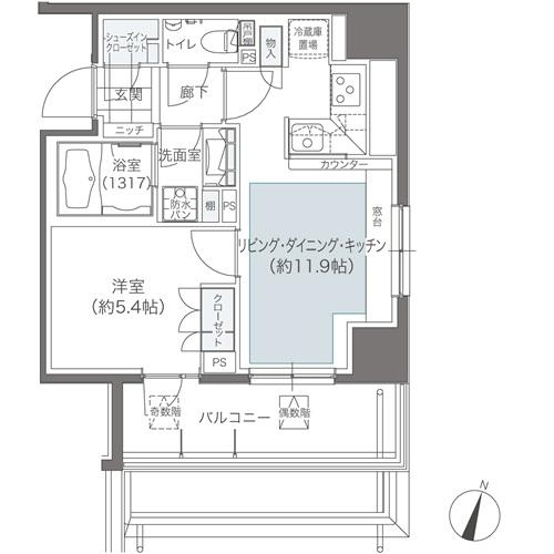 メゾンカルム本郷 510号室 間取り図