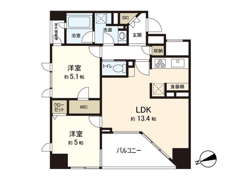 アトラスステイシア文京千駄木 8F 間取り図