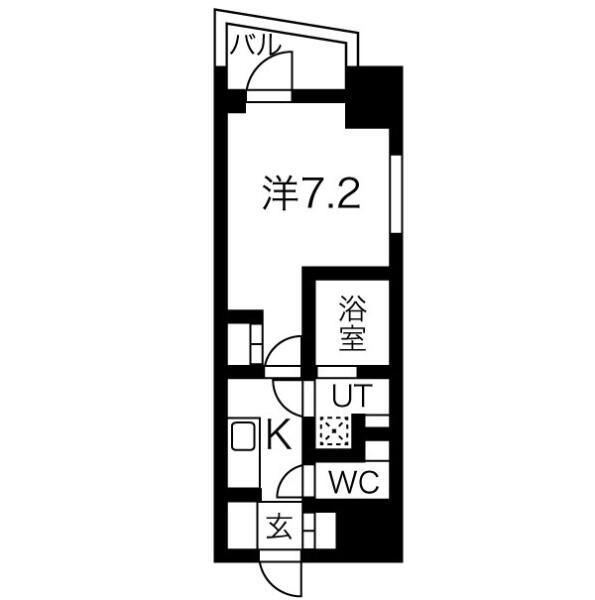 プレール・ドゥーク文京本郷 203号室 間取り図